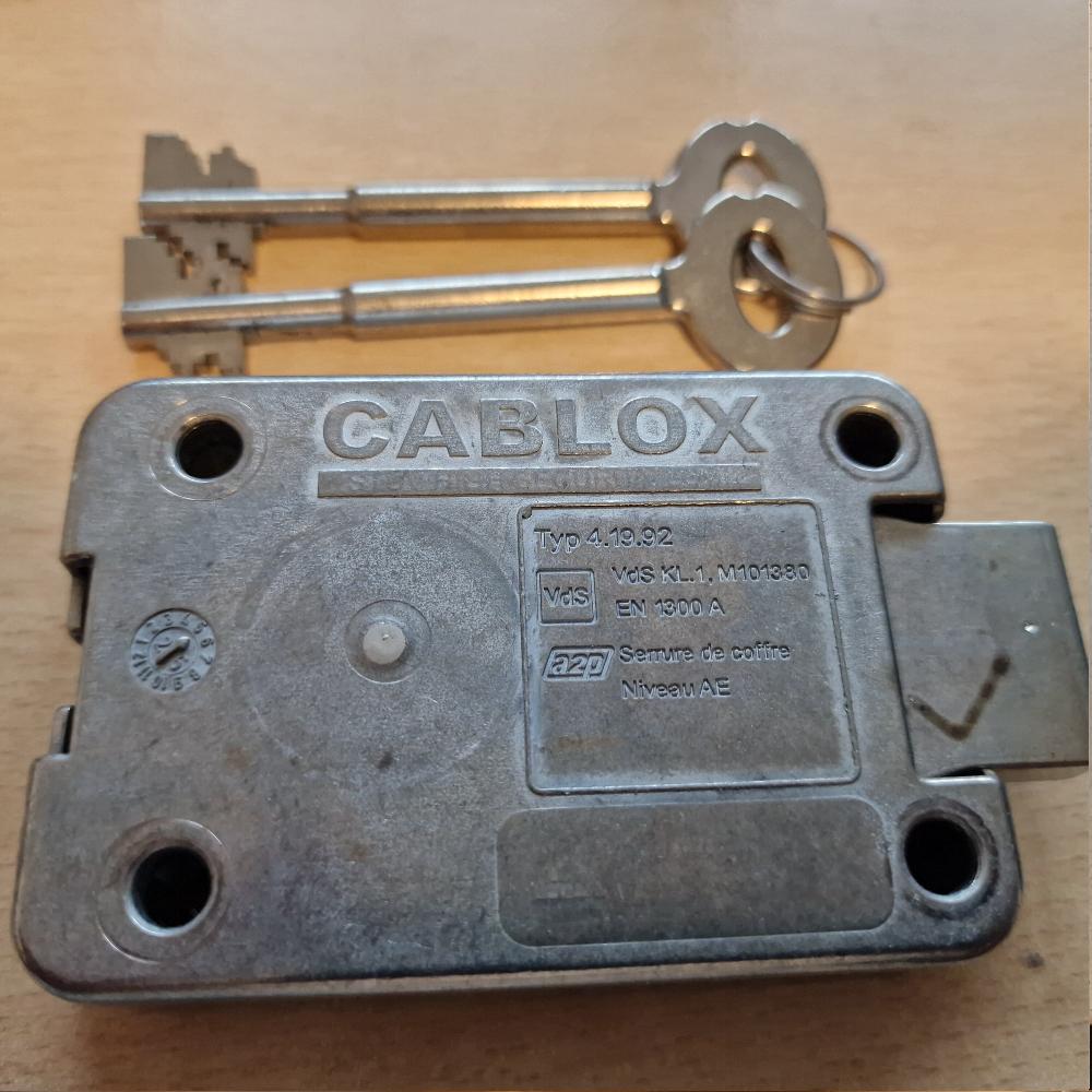 LETZTE CHANCE Doppelbartschloß StuV Cablox 4.19.92 Klasse 1, 2 Schlüssel 90mm