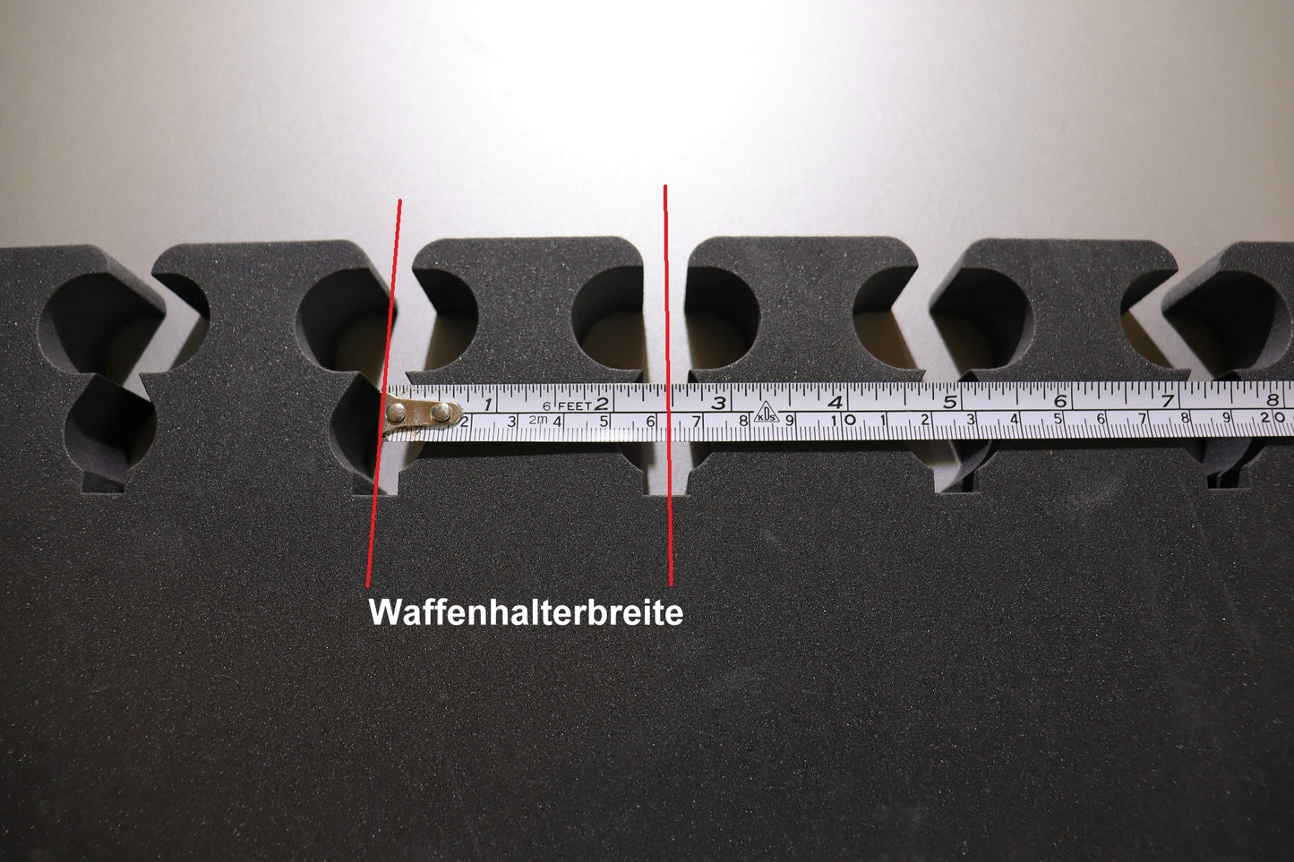 Waffenhalter Shooter Mindestabstand von Waffe zu Waffe