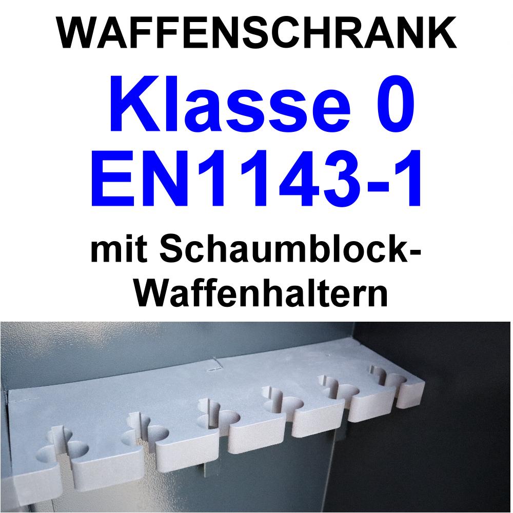 Waffenschrank Klasse 0 mit Schaumblock-Waffenhaltern