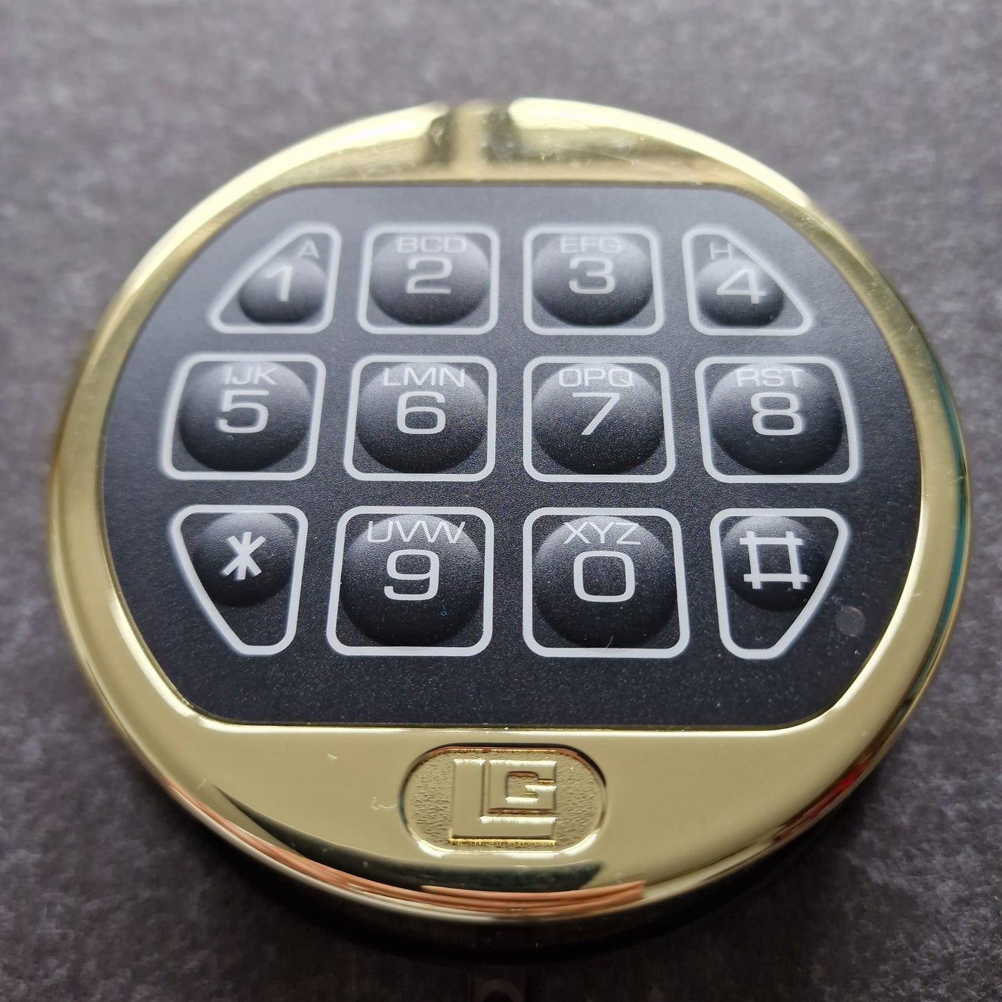 LETZTE CHANCE Tastatur Eingabeeinheit für Elektronikschloß wie LG 3710, vergoldet in 24k