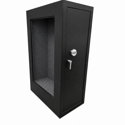 Glaswaffenschrank Vitrine Murmeltier im Farbton schwarz