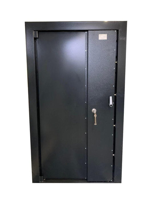 SOFORT: Waffenraumtür Klasse 1, RAM 2200x1240x100mm, Elektronik, 2x Notöffnung, DIN rechts, in den Raum