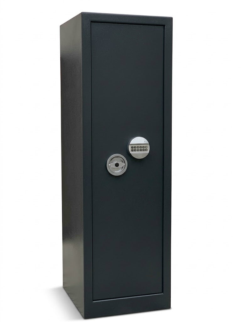 Waffenschrank Klasse 1 (1300x390x330) 2LW+Regal Elektronik HUNTER HERMELIN