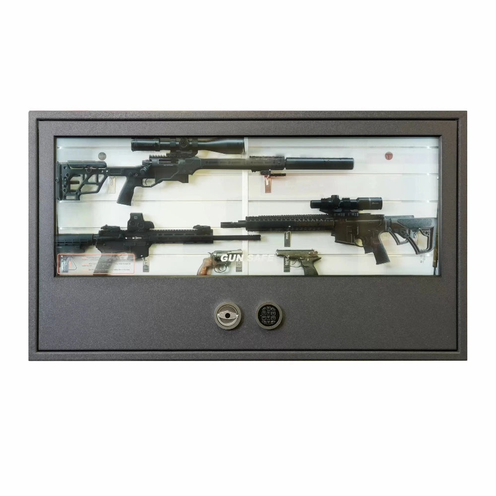 Wandvitrine Waffenvitrine LOMBARDEI mit M-Locks Elektronikschloß