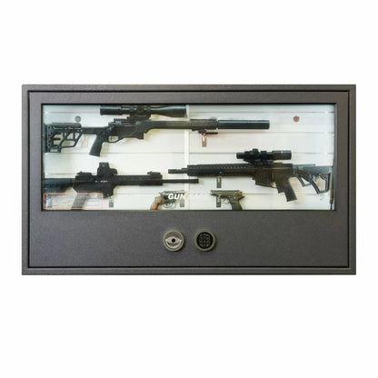 Wandvitrine Waffenvitrine LOMBARDEI mit M-Locks Elektronikschloß